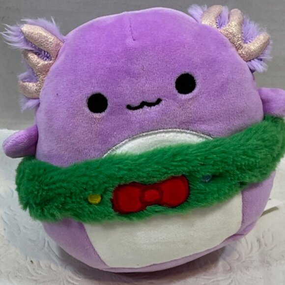 Original Squishmallows Svenja the Axolotl Christmas Mini Plush Toy Purple - Picture 3 of 9